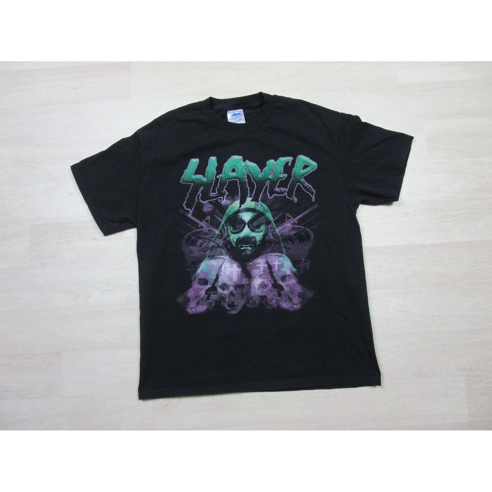 Vintage Slayer Band T Shirt (L) Y2K Heavy Metal Concert Tour Music God Hates Us
